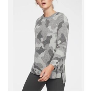 Athleta Camo Alpaca Merino Wool Blend Sweater